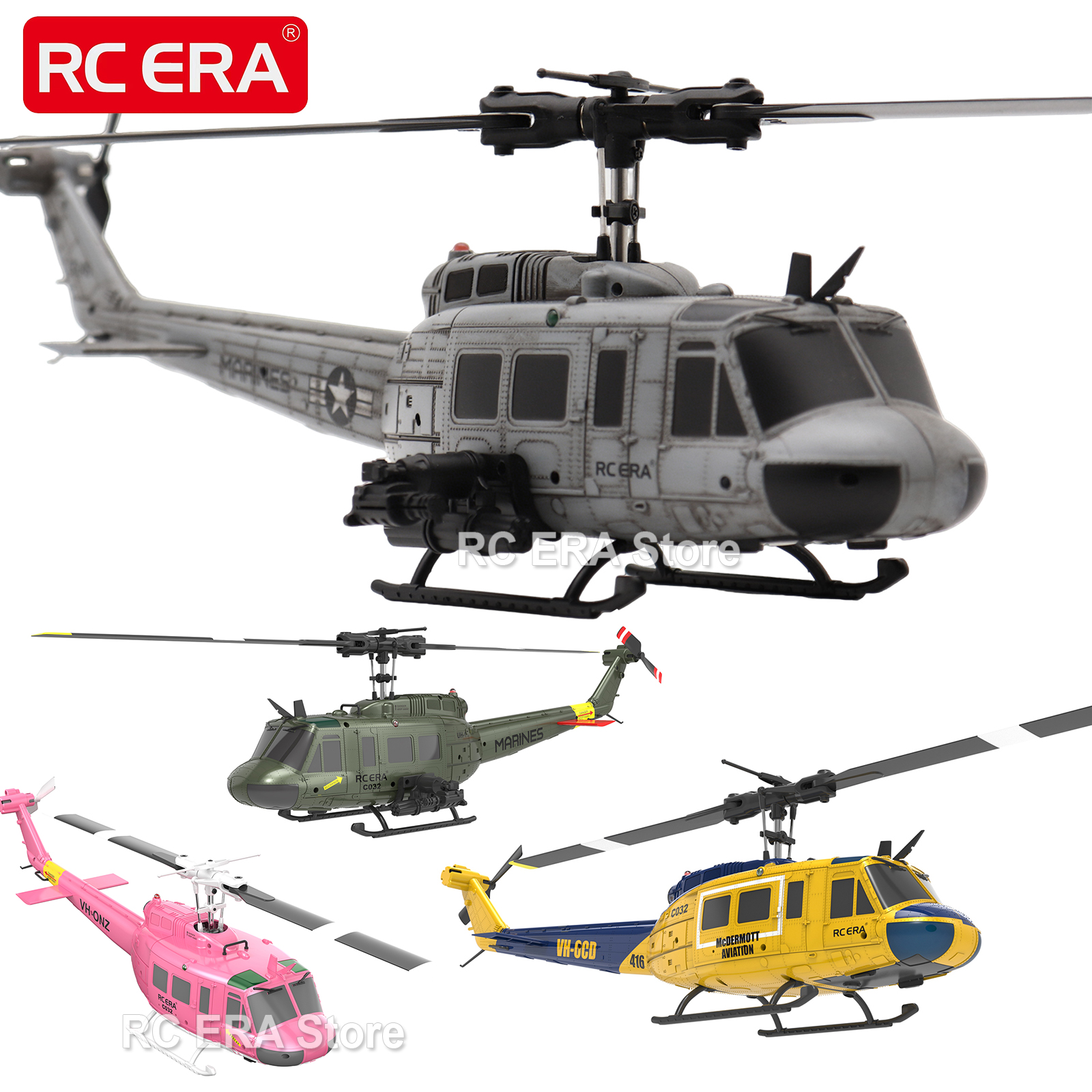 Rc Helicopter Nitro - RC ERA C032 UH1 Huey Weathered