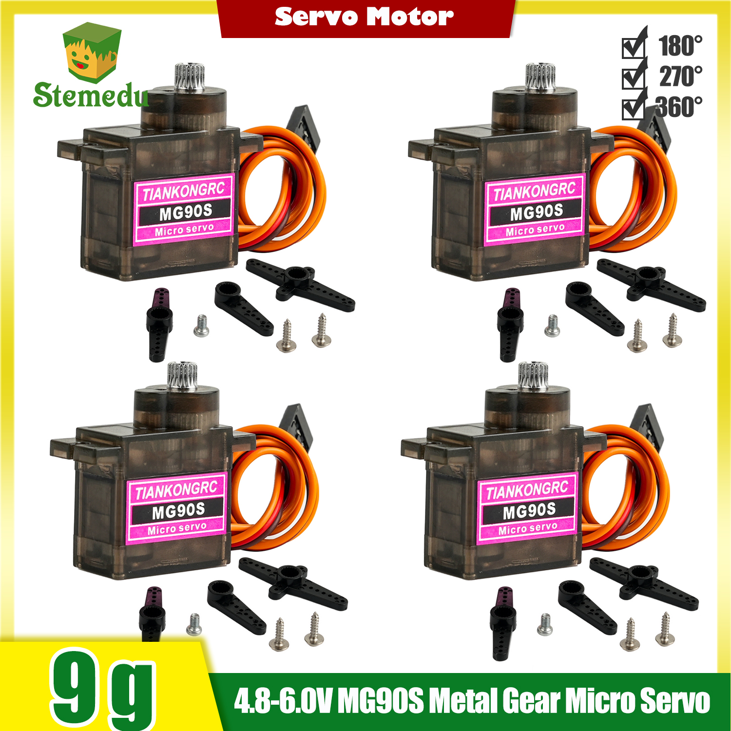 Rc Helicopter Motor - 4pcs Lightweight 9g Micro Servo Motor