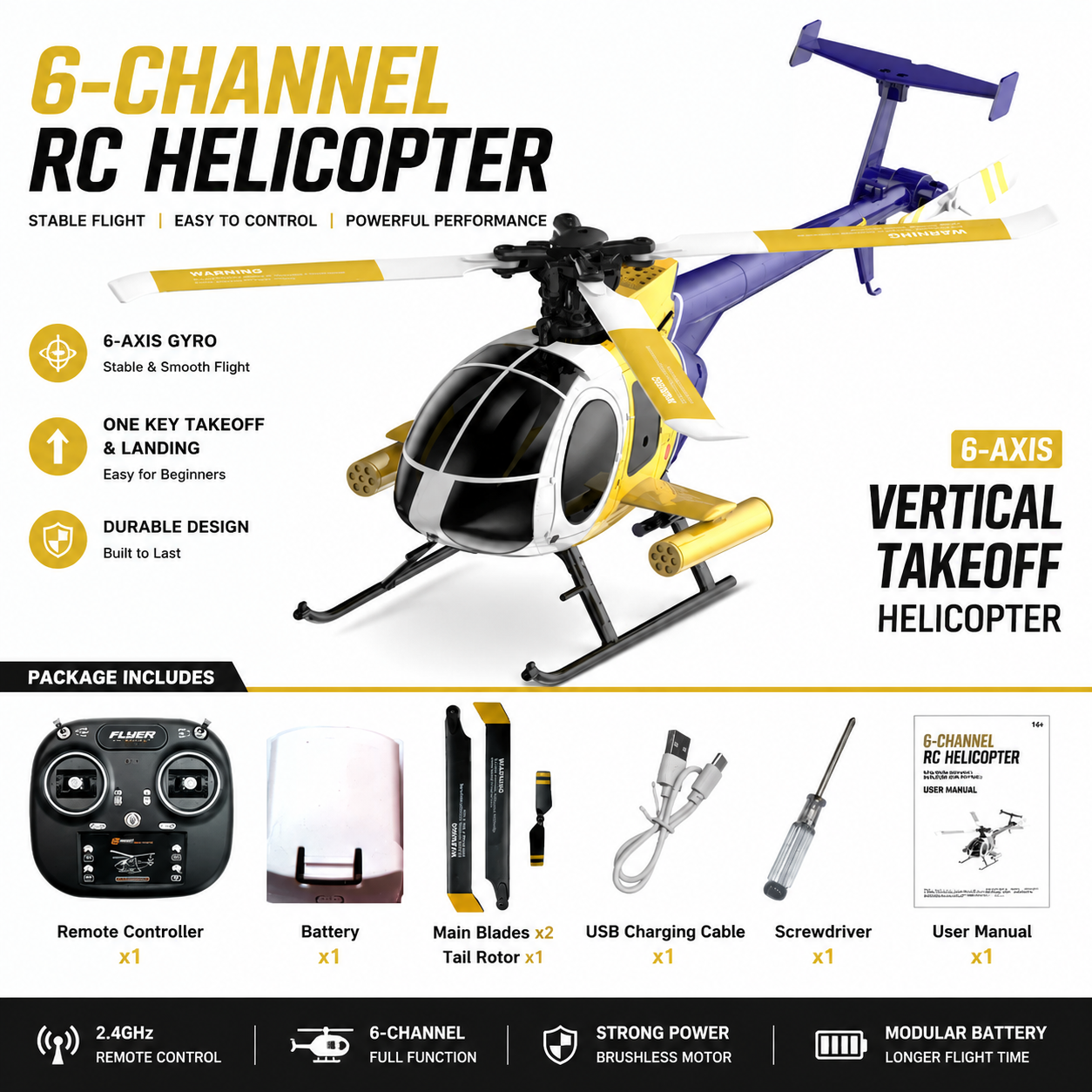 Rc Helicopter Gyro - K300 6CH RC Helicopter Brushless Motor