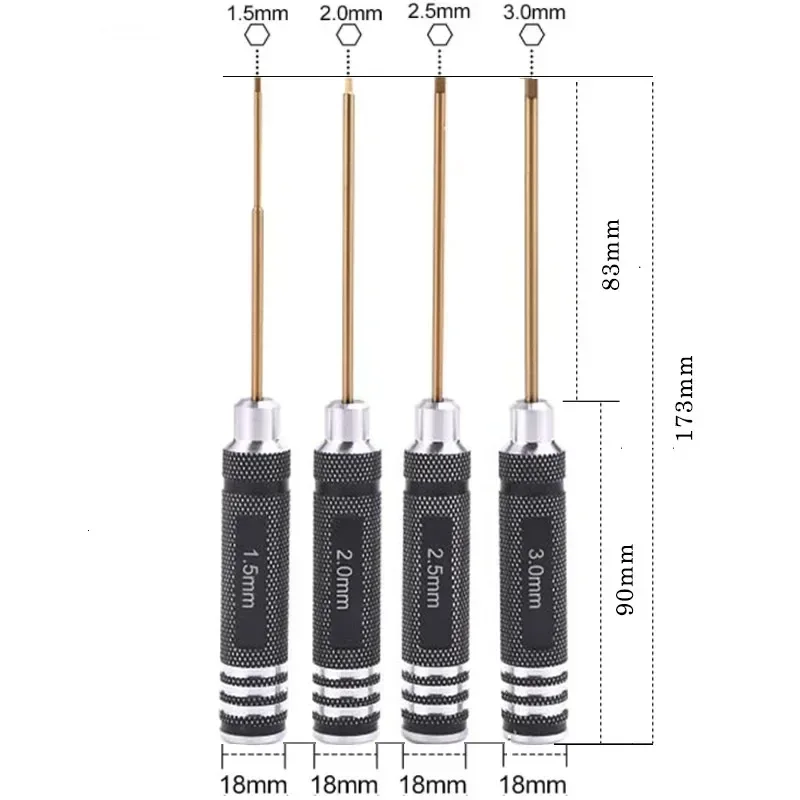 Rc Helicopter Tool Kit - 0.9/1.27/ 1.3/ 1.5/ 2.0/ 2.5/ 3.0mm