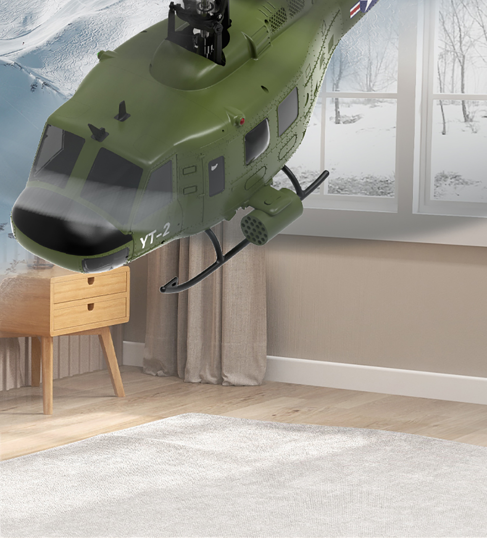 YUXIANG F07 UH-1 Aileronless H - مراجعة Rc Helicopter Gyro وسعره