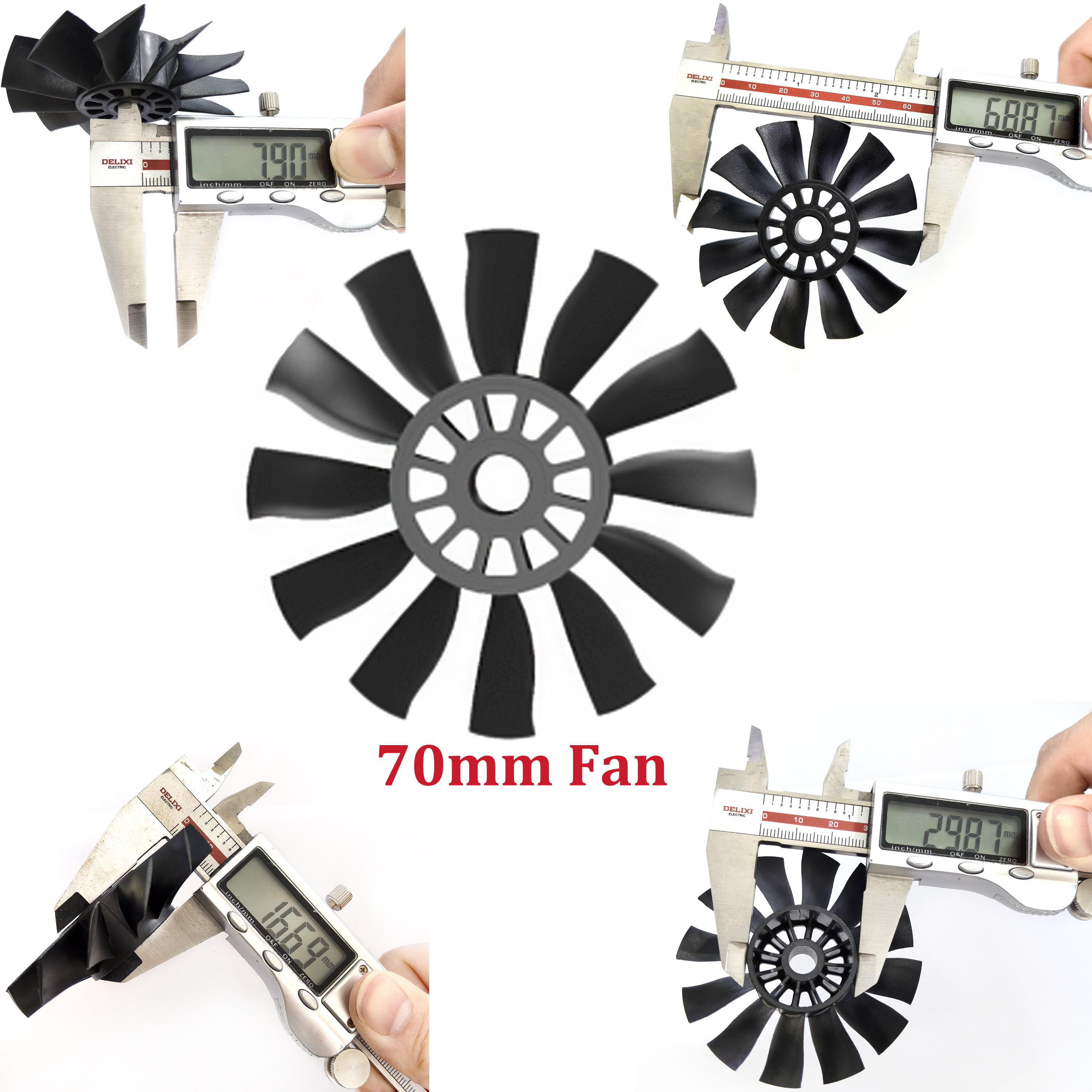 QX-MOTOR 12Blades CW CCW 70mm  - مراجعة Rc Helicopter Parts وسعره