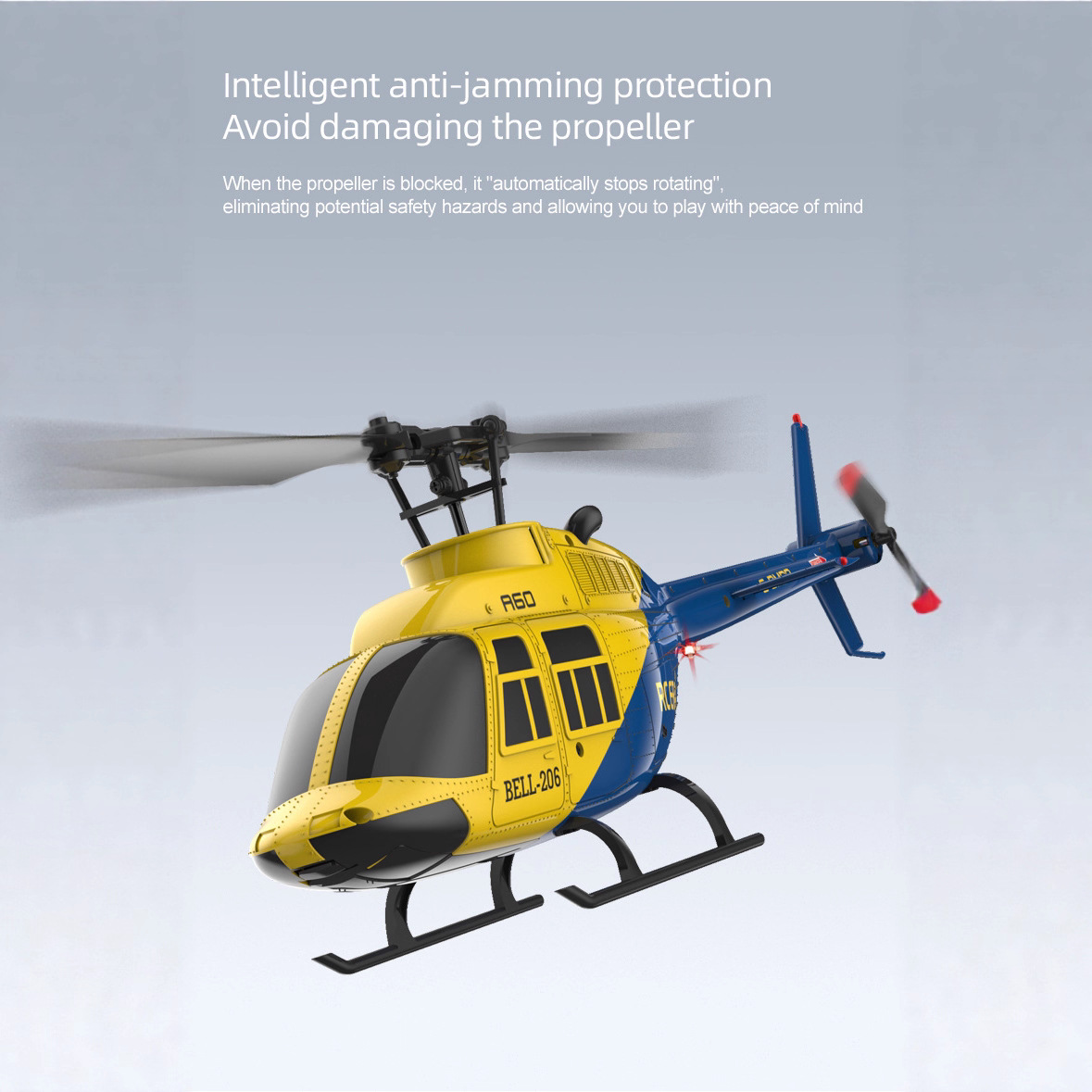 A60 1/42 Scale Bell 206 RC Hel - مراجعة Rc Helicopter Single Rotor وسعره