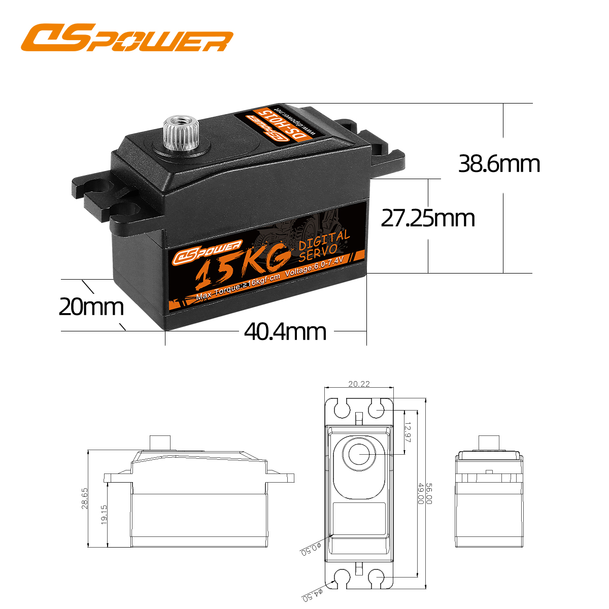 DSpower 15KG High Troque Metal - مراجعة Rc Helicopter Servo وسعره