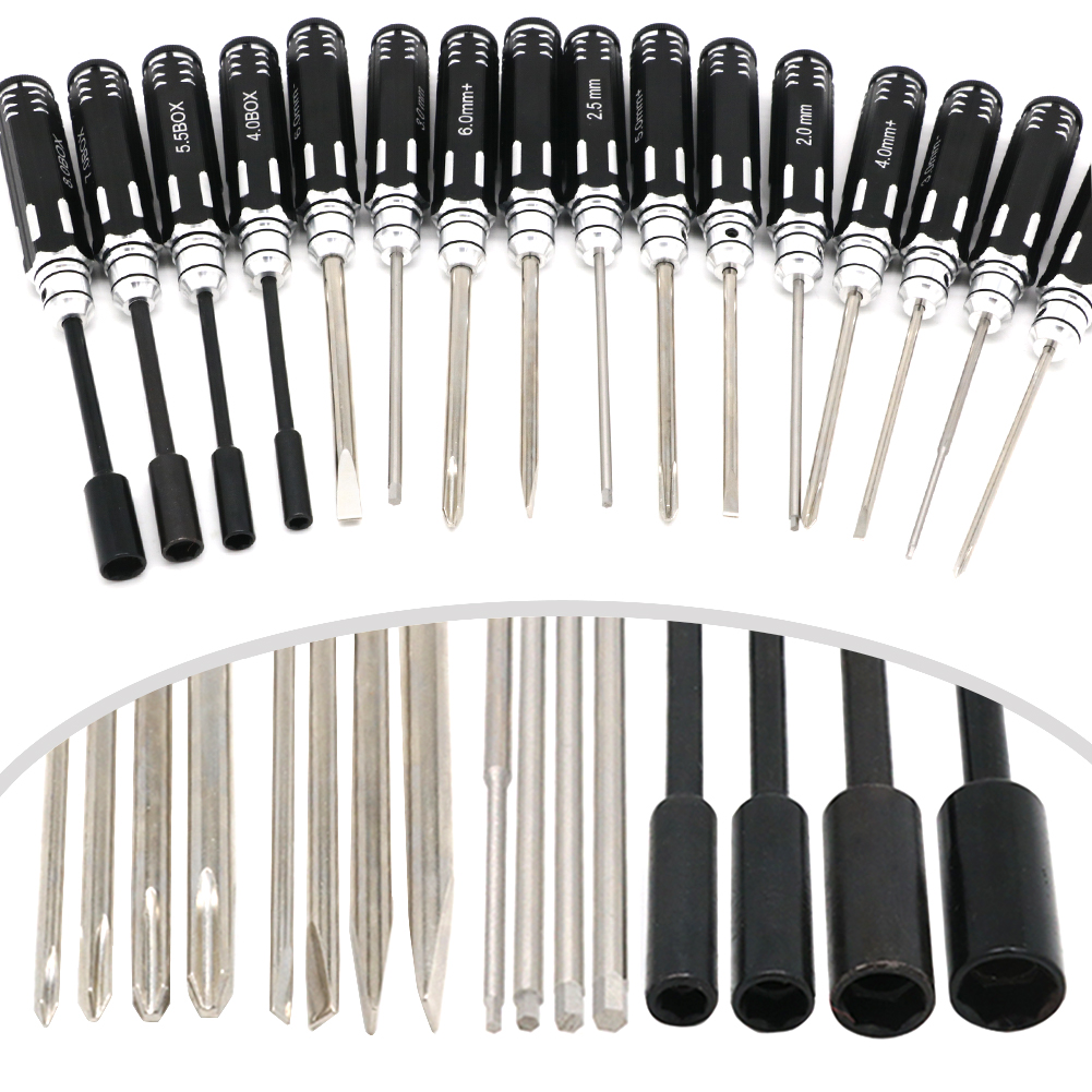 RC Hex Driver Set - 16pcs Hex  - مراجعة Rc Helicopter Tool Kit وسعره