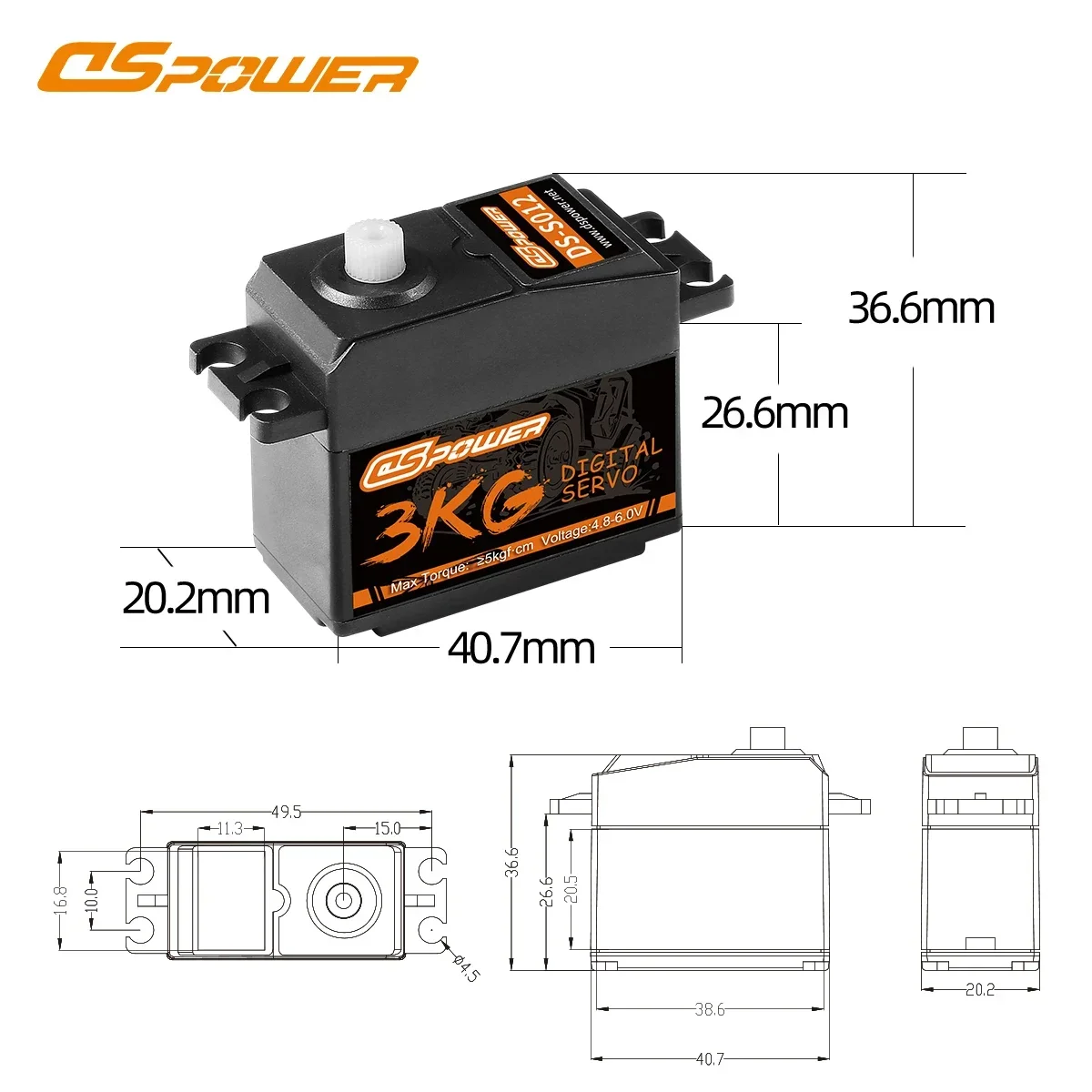 DSpower 3KG Plastic Gear Water - مراجعة Rc Helicopter Servo وسعره