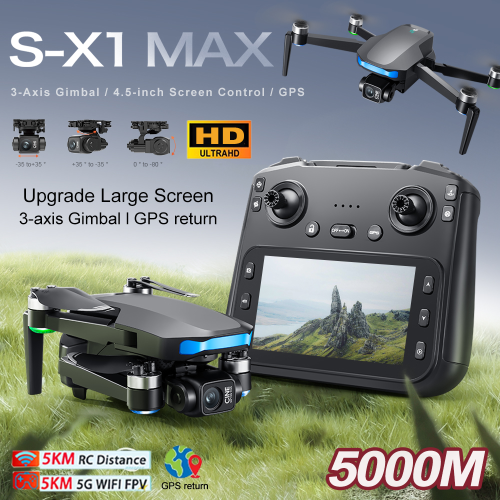 New S-X1 MAX Drone GPS 8K Prof - مراجعة Rc Helicopter Charger وسعره