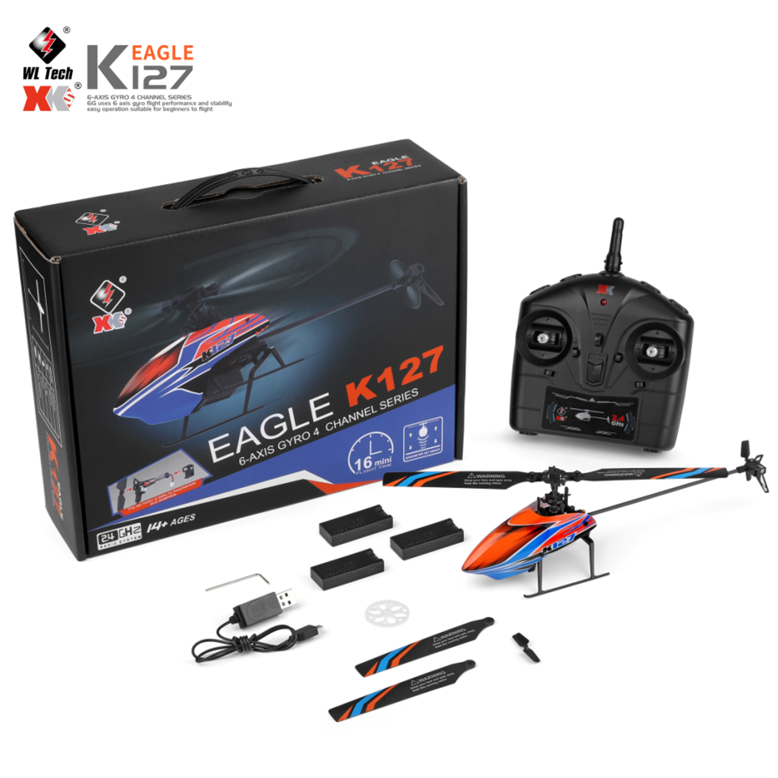 WLtoys XK K127 4CH 6-axis Gyro - مراجعة Rc Helicopter Gyro وسعره